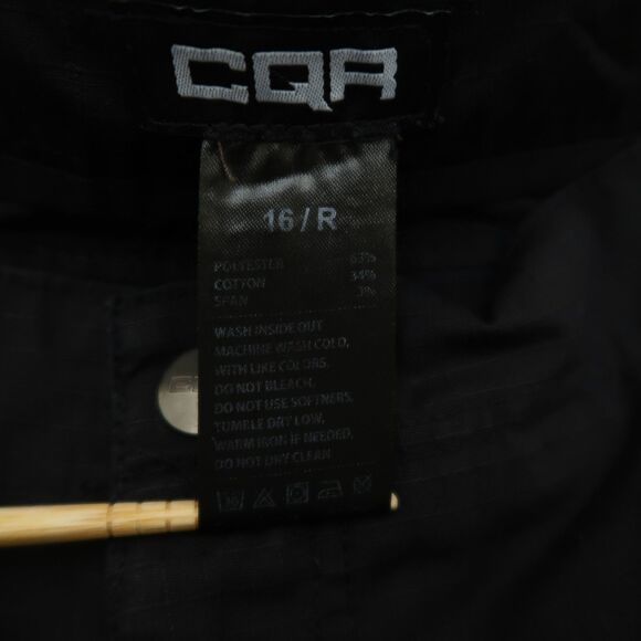 CQR Tactical Pants Women's Size 16R Black Mid-Rise Cargo Straight 29.5" Inseam - Picture 8 of 15